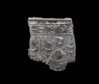 View full screen - View 1 of Lot 119. A Roman Lead Sarcophagus Fragment, circa late 2nd/mid 3rd Century A.D..