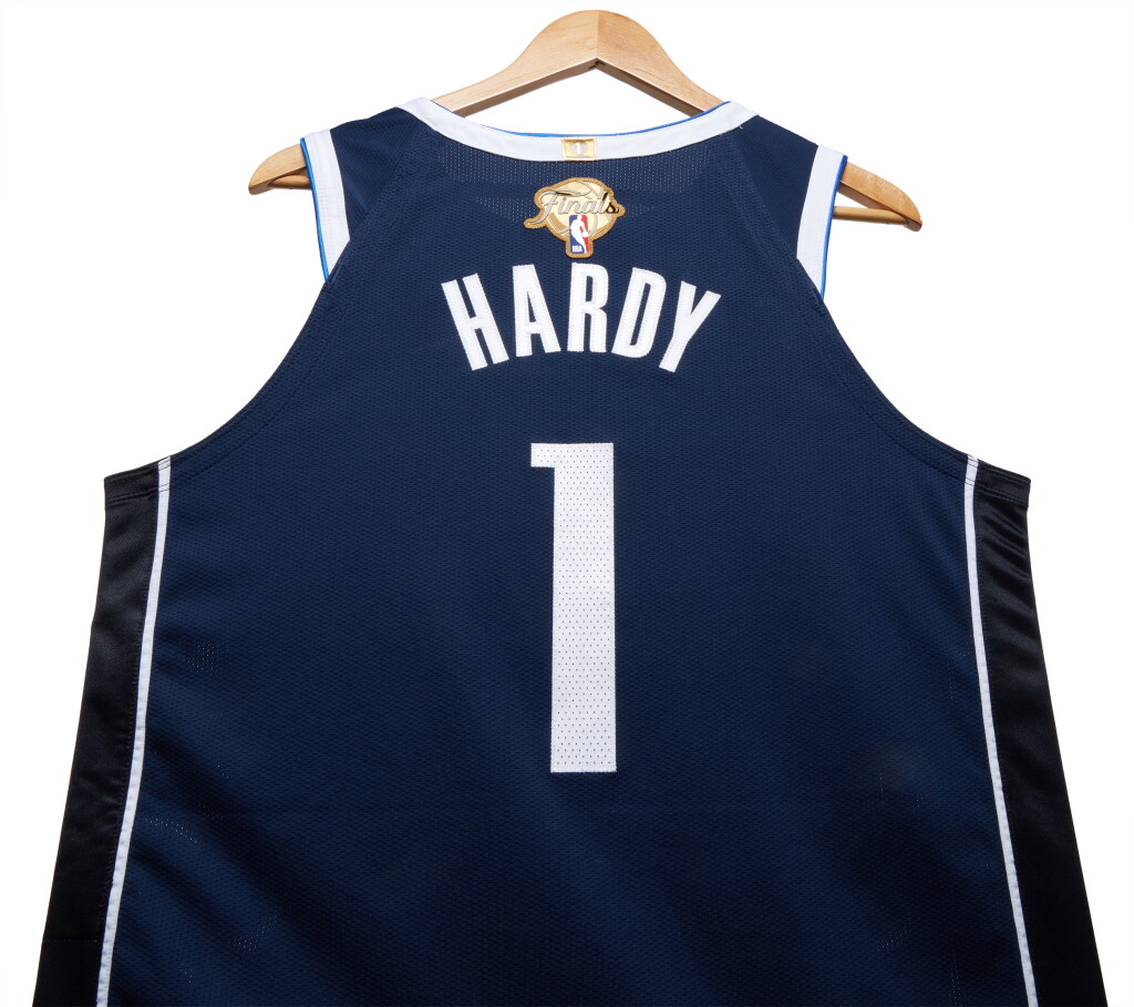 View full screen - View 1 of Lot 19. Jaden Hardy Dallas Mavericks 2024 NBA Finals Game Worn Statement Edition Jersey | Game 3.
