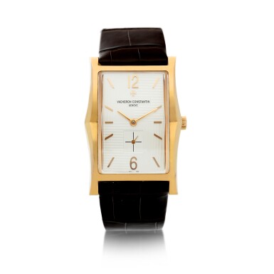 View full screen - View 1 of Lot 55. VACHERON CONSTANTIN | REFERENCE 81018 HISTORIQUE ARONDE A PINK GOLD RECTANGULAR SHAPED WRISTWATCH, CIRCA 2010.