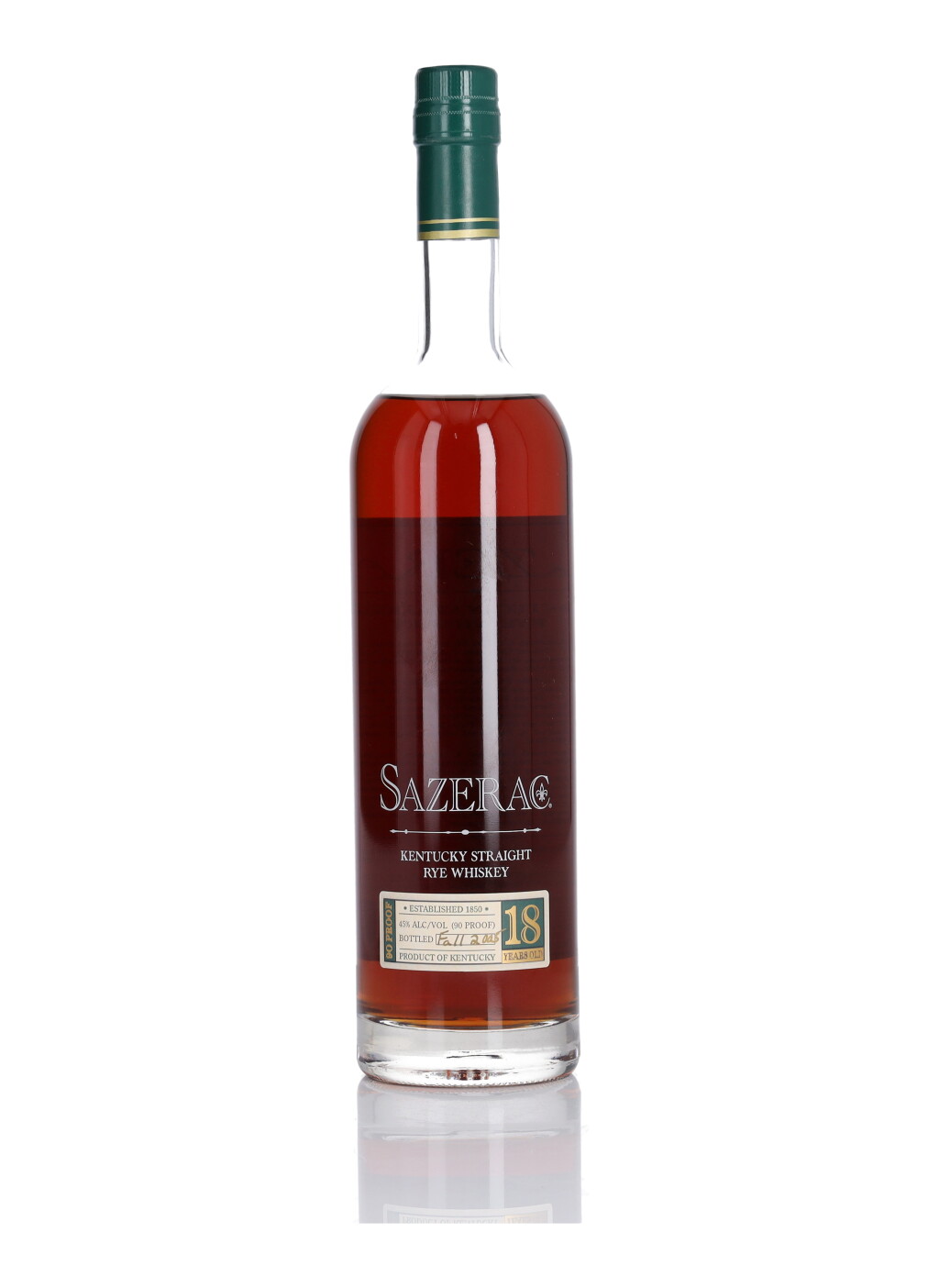 View full screen - View 1 of Lot 257. Sazerac Rye 18 Year Old 2005 Release 90 Proof 1985 (1 BT 75cl).