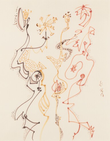 View full screen - View 1 of Lot 180. ANDRÉ MASSON | TROIS PLANTES.