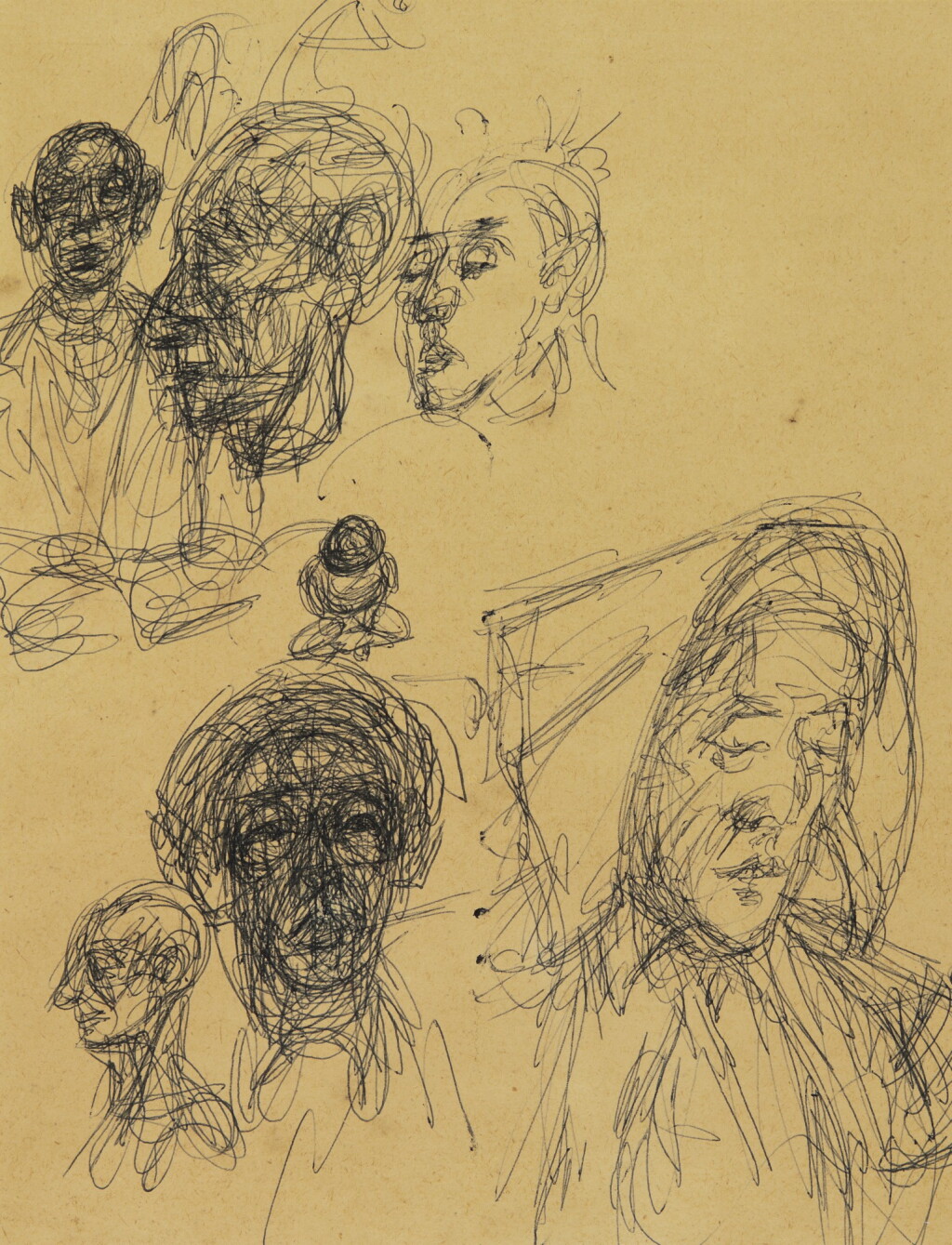 View full screen - View 1 of Lot 73. ALBERTO GIACOMETTI | TÊTE DE YANAIHARA ET AUTRES TÊTES DE FACE ET DE PROFIL.