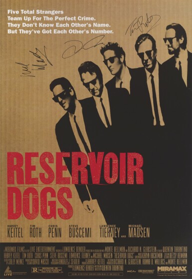 View full screen - View 1 of Lot 53. RESERVOIR DOGS (1992) POSTER, US, SIGNED BY QUENTIN TARANTINO, TIM ROTH AND MICHAEL MADSEN.