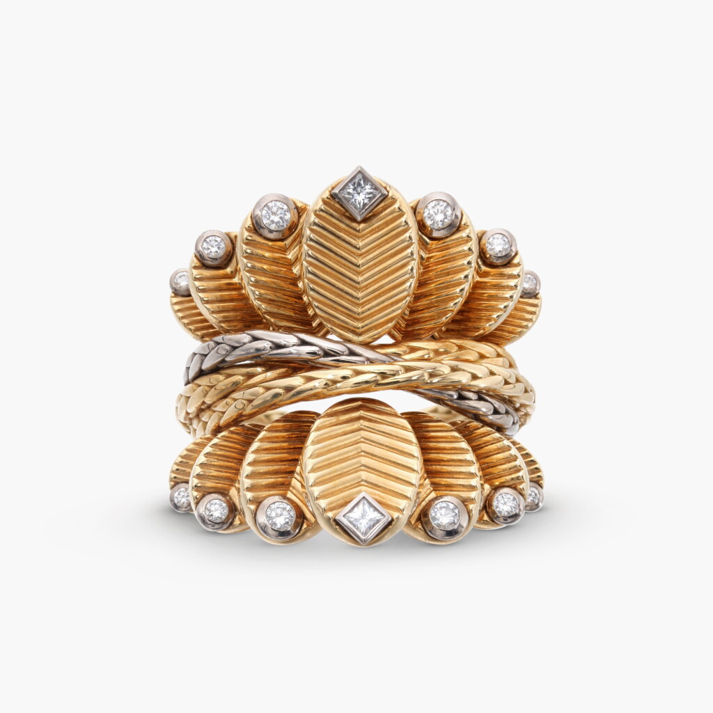 全螢幕檢視 - 查看778Gold and Diamond 'Grain de Café' Ring的1