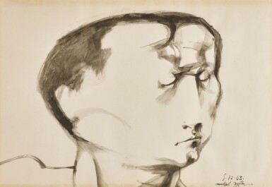 View full screen - View 1 of Lot 254. Untitled (Head of a Man).