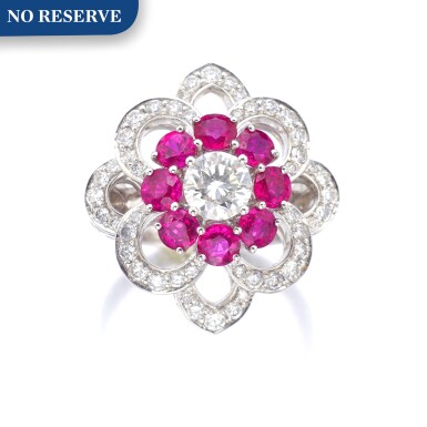 View full screen - View 1 of Lot 36. GRAFF | DIAMOND AND RUBY RING.