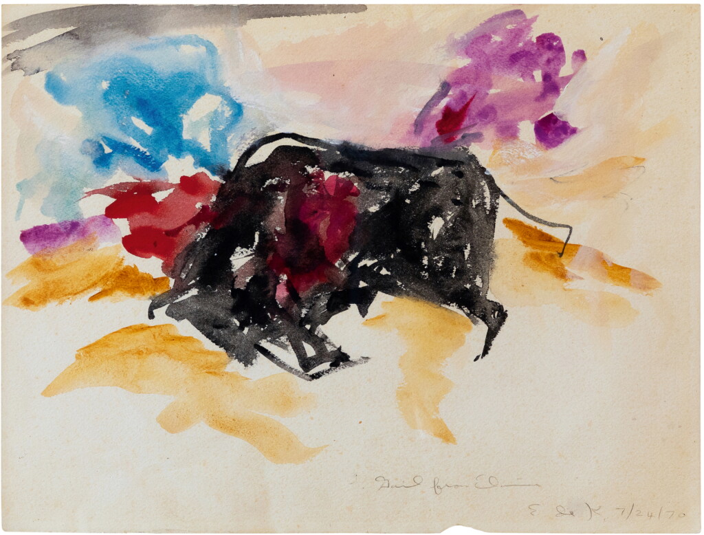 View full screen - View 1 of Lot 52. ELAINE DE KOONING | UNTITLED (BULL).