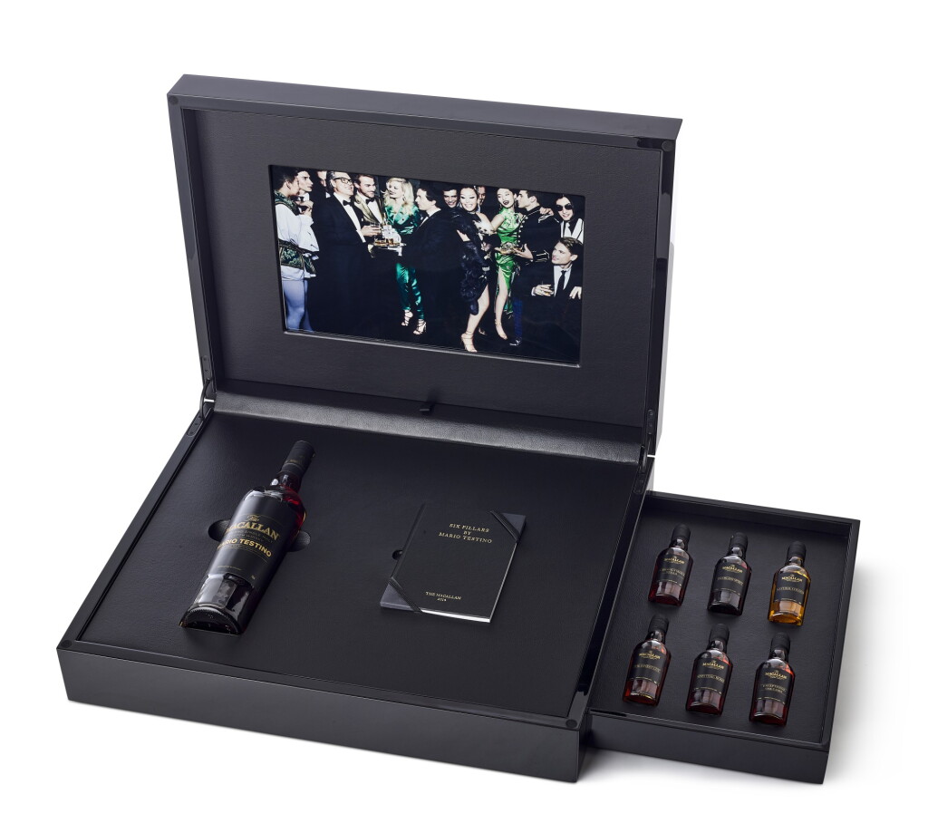 View full screen - View 1 of Lot 4035. The Macallan Masters Of Photography Mario Testino 46.6 abv NV (1 BT70, 6 BT05).