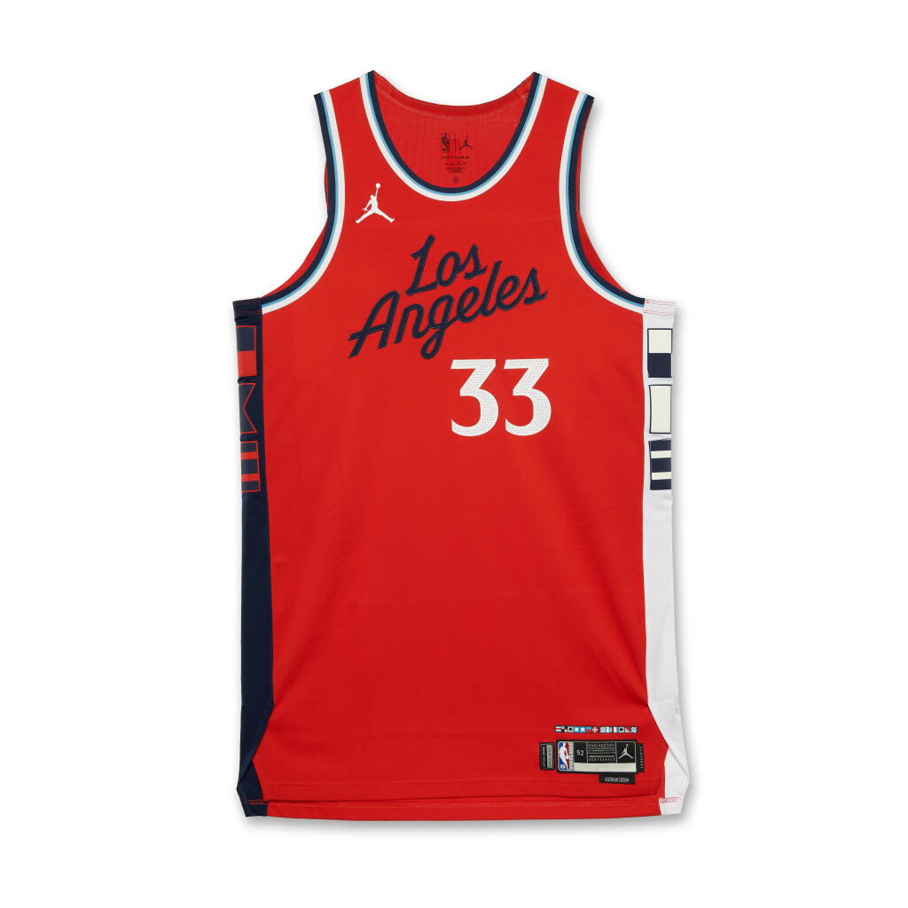 View full screen - View 1 of Lot 160. Nicolas Batum Los Angeles Clippers 2024-2025 Emirates NBA Cup Game Worn Statement Edition Jersey .