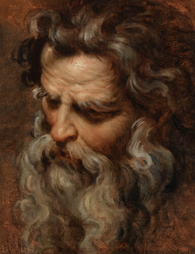 View full screen - View 1 of Lot 236. Head Study of a Bearded Man.