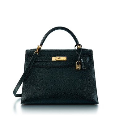 View full screen - View 1 of Lot 8475. Noir Ardennes Kelly 32 Sellier Gold Hardware, 2001.