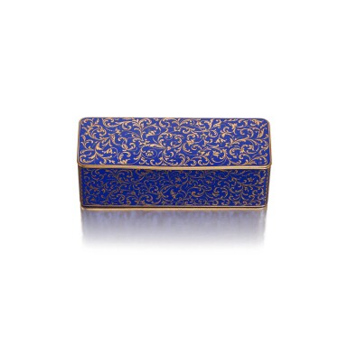 View full screen - View 1 of Lot 425. A Gold and Enamel Snuff Box, Frères Toussaint, Hanau, Circa 1820/1825.