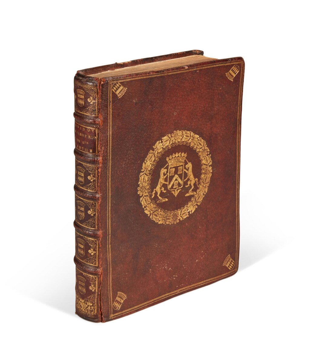View full screen - View 1 of Lot 1827. Sainte-Marthe, Plaidoyez de messire Nicolas de Corberon, Paris, 1693, contemporary brown morocco, plausibly a presentation copy from the author.
