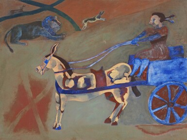 View full screen - View 1 of Lot 605. Carreta azul.