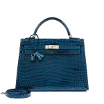 Bleu Roi Shiny Niloticus Crocodile Kelly 32 Sellier Palladium Hardware, 2010