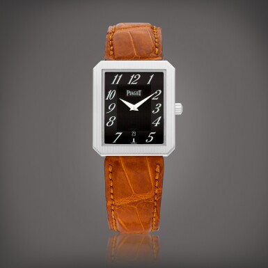 View full screen - View 1 of Lot 802. Protocol, Reference 26354 | A white gold wristwatch with date, Circa 2000 | 伯爵 | Protocol 型號26354 | 白金腕錶,備日期顯示,約2000年製.