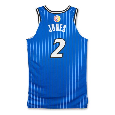 View full screen - View 1 of Lot 60. Tyus Jones ‘Berlin Game’ Orlando Magic 2025-2026 Game Worn Icon Edition Jersey.
