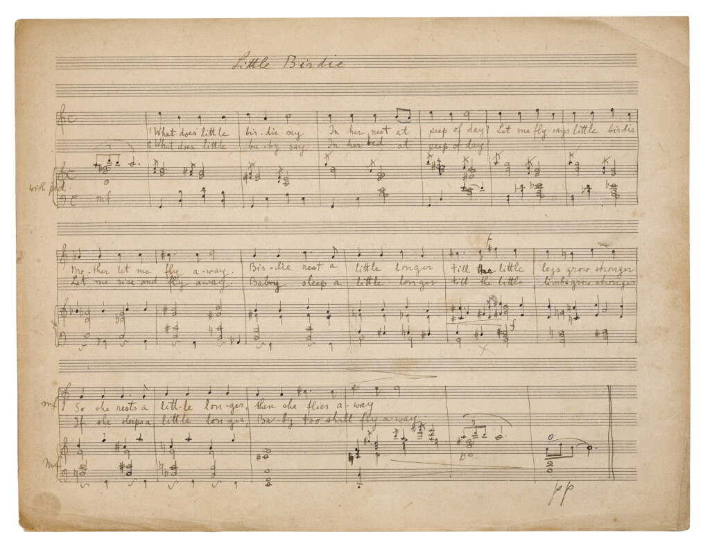 View full screen - View 1 of Lot 32. F. Delius. Manuscript score of "Two Songs for Children", in the hand of Jelka Delius, 1913 or later.