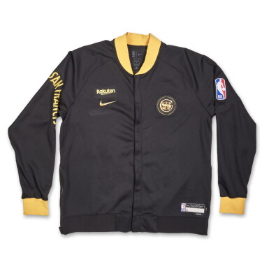 View full screen - View 1 of Lot 167. Usman Garuba Golden State Warriors 2023-2024 Game Issued City Edition Warmup Set.