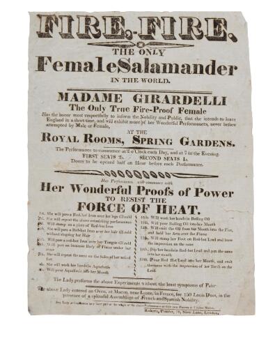 View full screen - View 1 of Lot 261. Madame Girardelli | The only true fire-proof female.