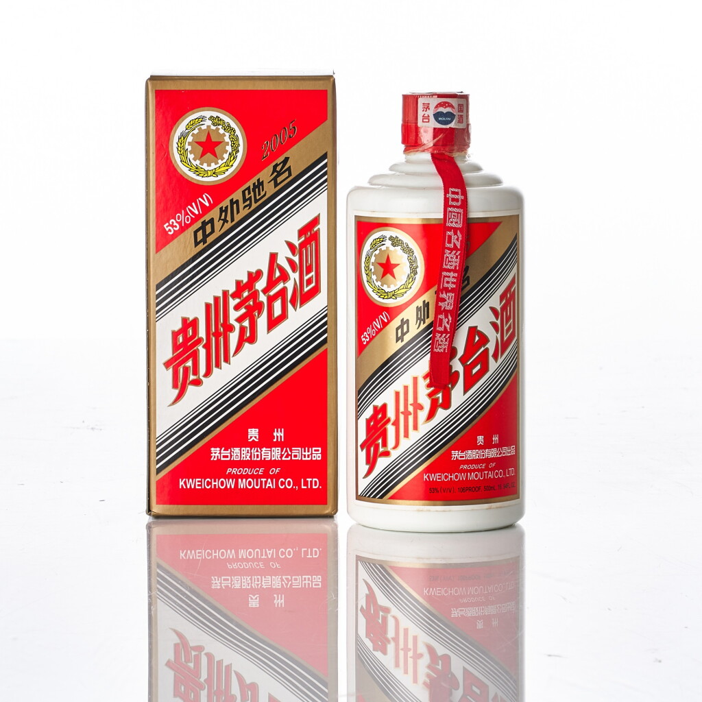 View full screen - View 1 of Lot 6274. 2005年產"五星牌"貴州茅台酒 Kweichow Five Star Moutai 2005 (1 BT50).