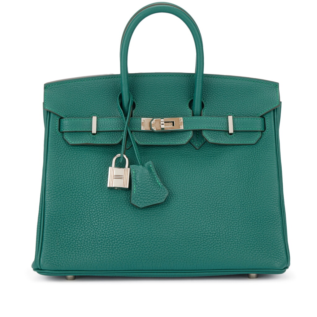 Voir en plein écran - Voir 1 du lot 1581. Malachite Togo Birkin 25 Palladium Hardware, 2017.