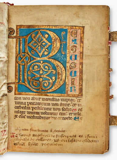 View full screen - View 1 of Lot 1. Illuminated Ferial Psalter on vellum, in Latin, German (perhaps Diocese of Trier), c.1250–70 .
