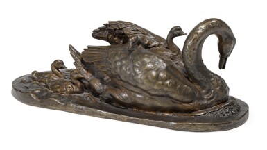 View full screen - View 1 of Lot 67. Swan with Young.