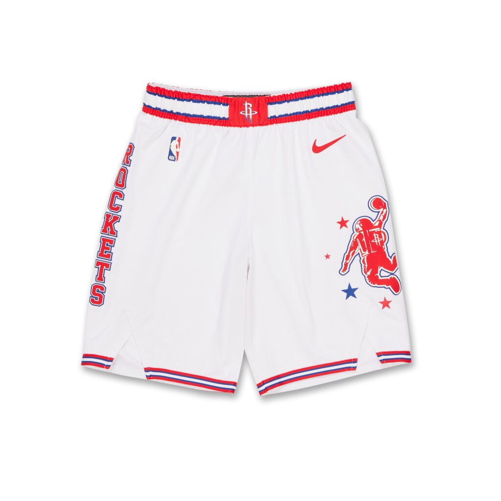 View full screen - View 1 of Lot 28. Amen Thompson Houston Rockets 2023-2024 Game Worn City Edition Shorts .