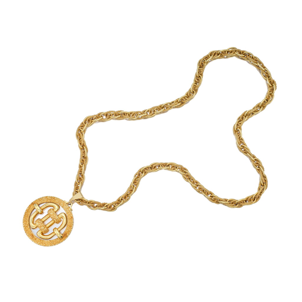 View full screen - View 1 of Lot 227. Gold Pendant, Van Cleef & Arpels, and Gold Longchain.