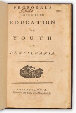 Benjamin Franklin | The work that led to the establishment of the University of Pennsylvania