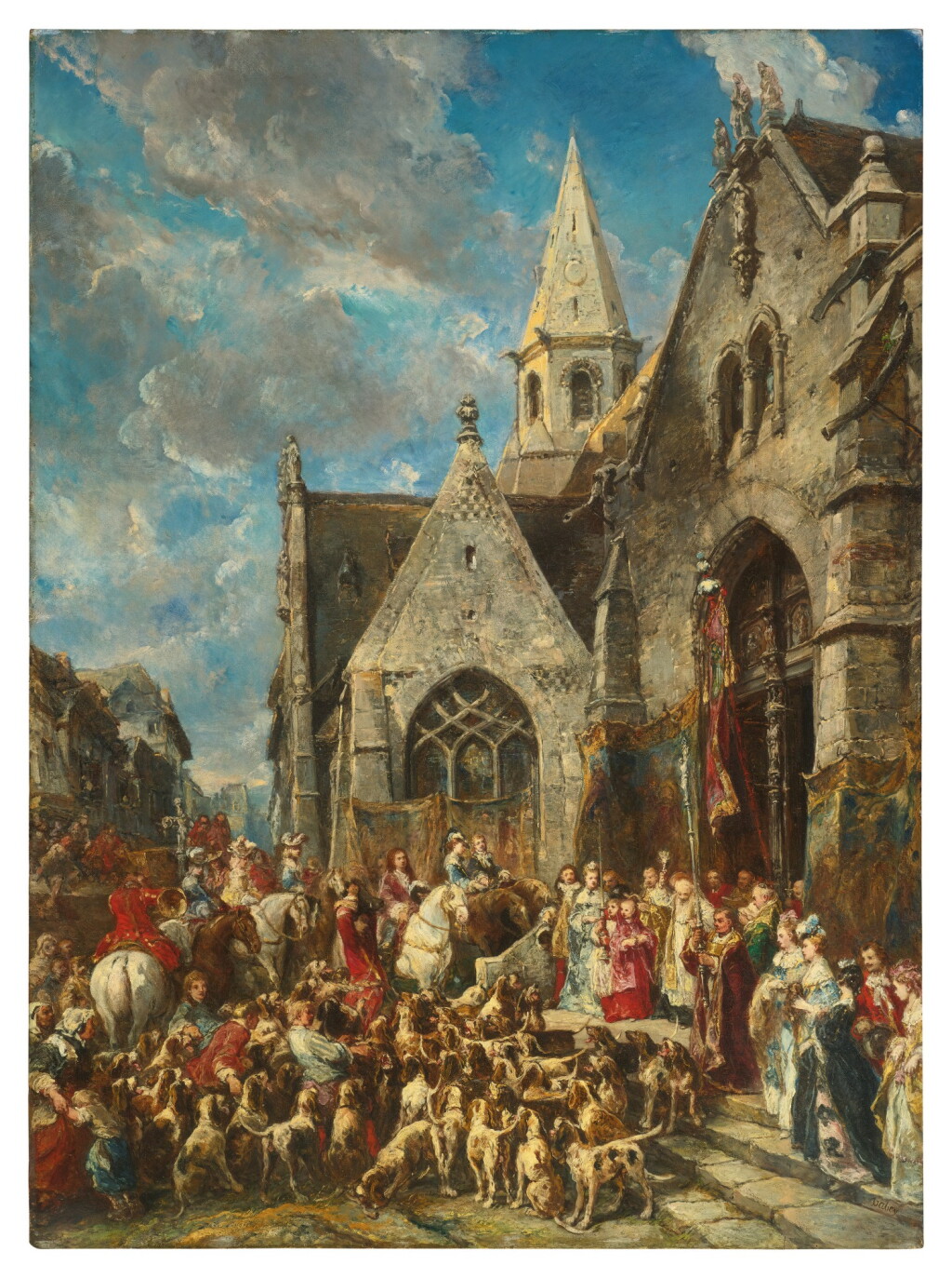 View full screen - View 1 of Lot 435. St. Hubert's Day (The Blessing of the Hounds).