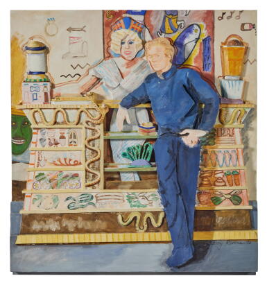 View full screen - View 1 of Lot 153. Work and Portrait of Red Grooms .