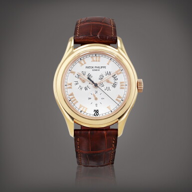 View full screen - View 1 of Lot 358. Reference 5035R Montre bracelet à quantième annuel en or rose | Pink gold annual calendar wristwatch Vers 1999 | Circa 1999.