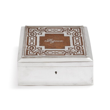 View full screen - View 1 of Lot 365. A Belgian silver jewellery box, Wolfers Frères, Brussels, circa 1930 | Boîte à bijoux en argent par Wolfers Frères, Bruxelles, vers 1930.