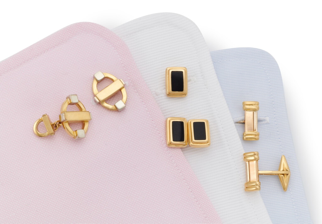 View full screen - View 1 of Lot 144. THREE PAIRS OF CUFFLINKS (TRE PAIA DI GEMELLI) .