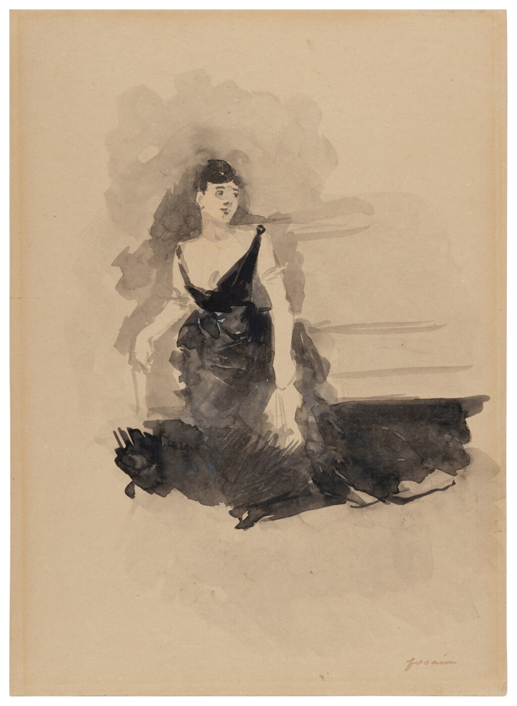 View full screen - View 1 of Lot 296. Woman in Evening Dress.