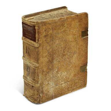 View full screen - View 1 of Lot 79. Angelus de Clavasio, Summa angelica, Venice, 1487, contemporary German stamped pigskin.