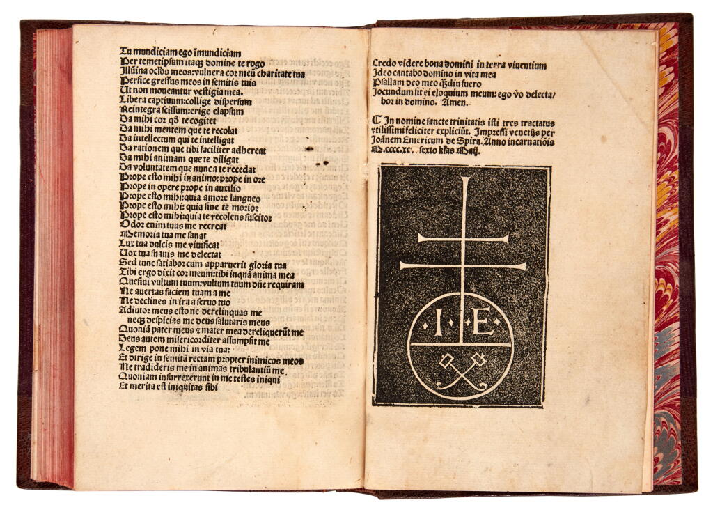 View full screen - View 1 of Lot 148. Antoninus Florentinus, Trialogus, Venice, 1495, modern half leather.
