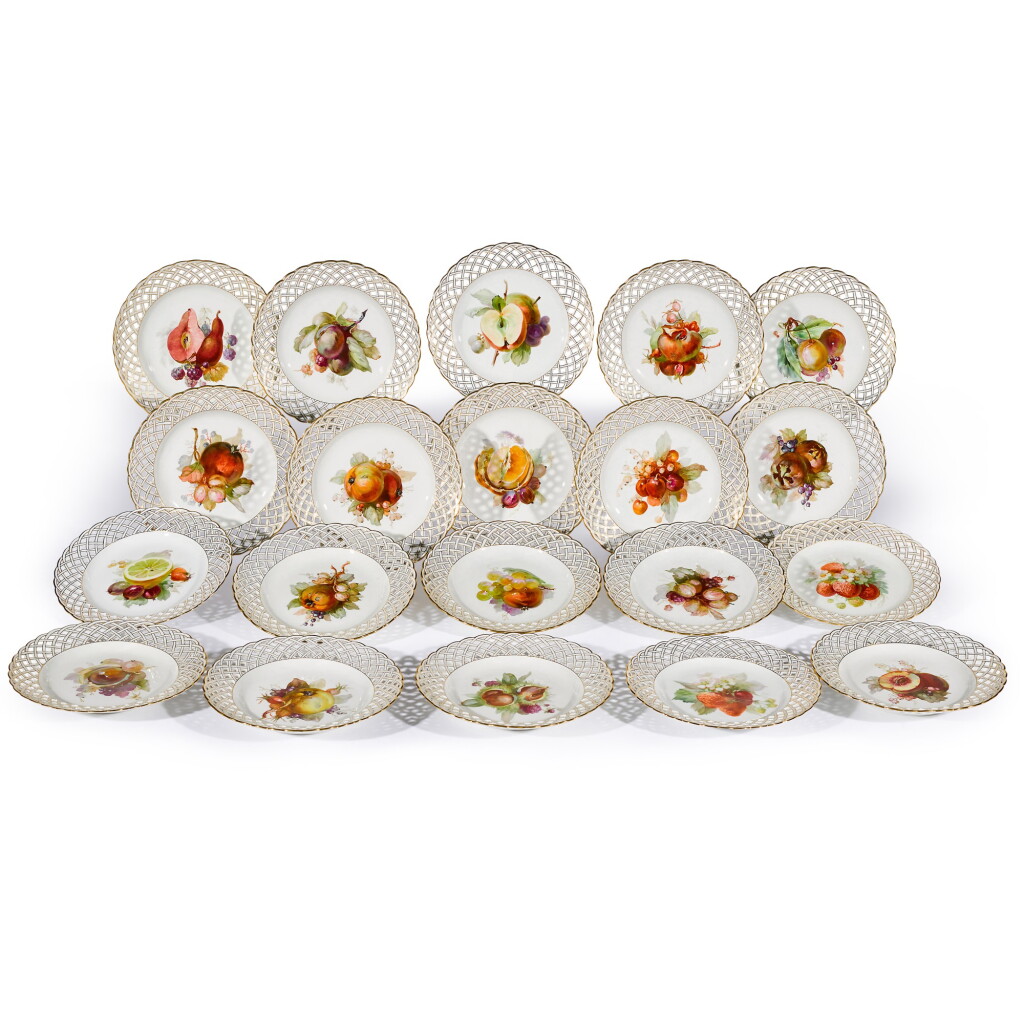 View full screen - View 1 of Lot 103. Twenty Berlin (K.P.M.) pierced plates, circa 1910.
