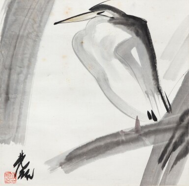 View full screen - View 1 of Lot 82. Lin Fengmian (1900-1991), Kingfisher | 林風眠 (1900-1991) 翠鳥.