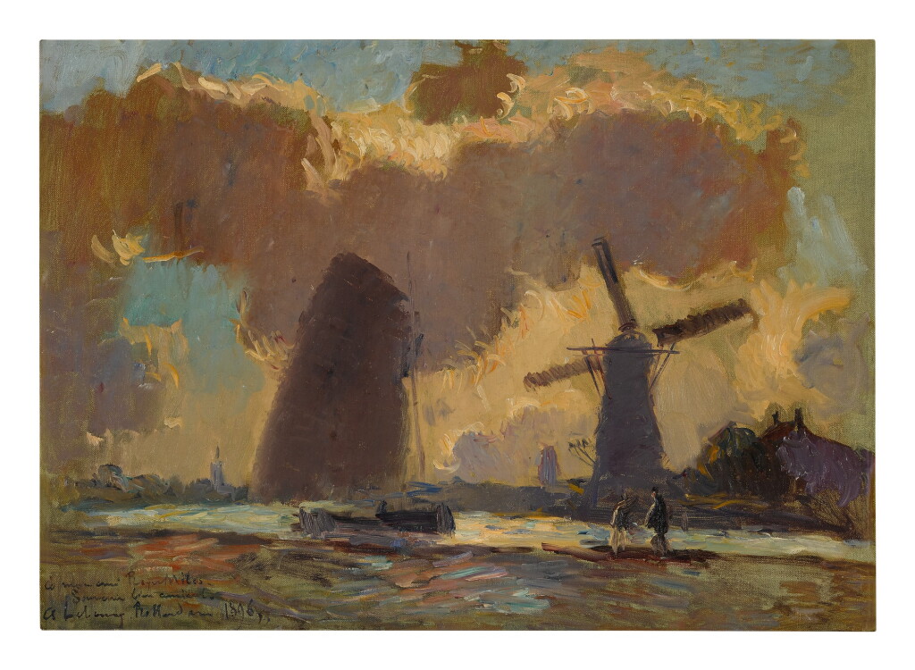 View full screen - View 1 of Lot 80. ALBERT LEBOURG | HOLLANDE, CANAL ET MOULINS.