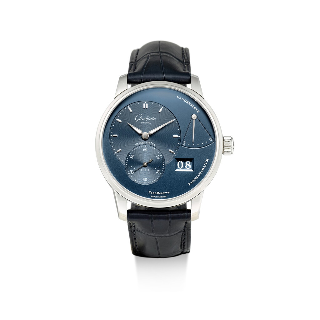 View full screen - View 1 of Lot 63. GLASHÜTTE | PANO RESERVE, REFERENCE W16501261235, A STAINLESS STEEL WRISTWATCH WITH DATE AND POWER RESERVE INDICATION, CIRCA 2016.