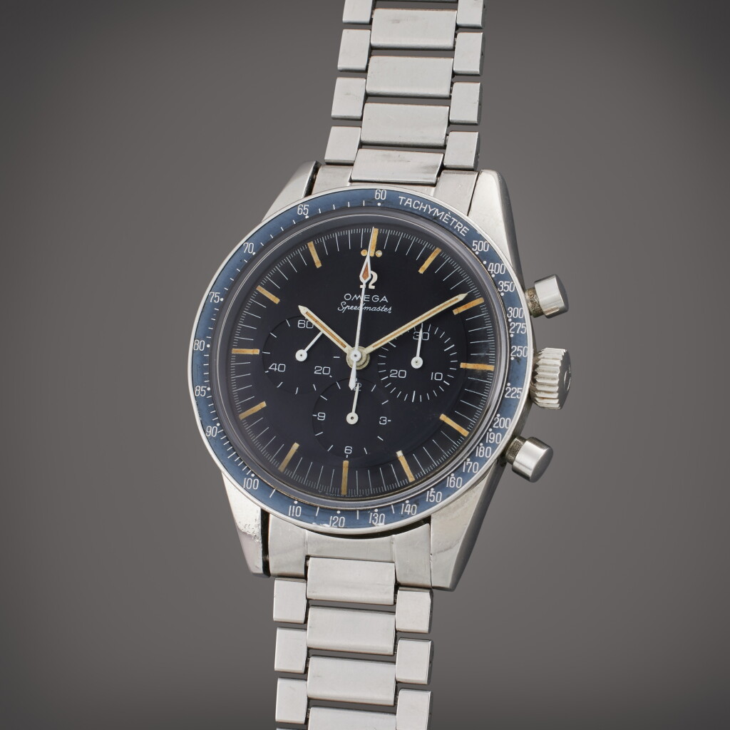 View full screen - View 1 of Lot 456. Reference ST 105.003 Speedmaster | A stainless steel chronograph wristwatch with bracelet, Made in 1968.