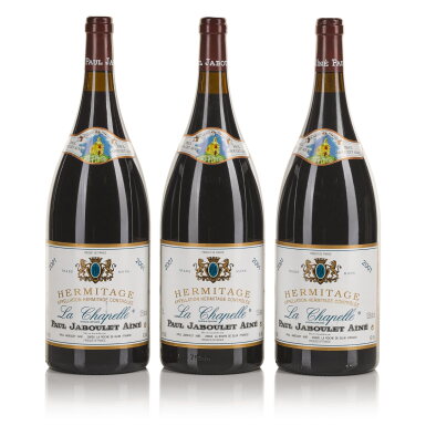 View full screen - View 1 of Lot 345. Hermitage, La Chapelle 2001 Paul Jaboulet Aîné (3 MAG).