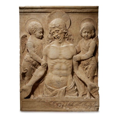 View full screen - View 1 of Lot 108. Man of Sorrows with Mourning Angels.