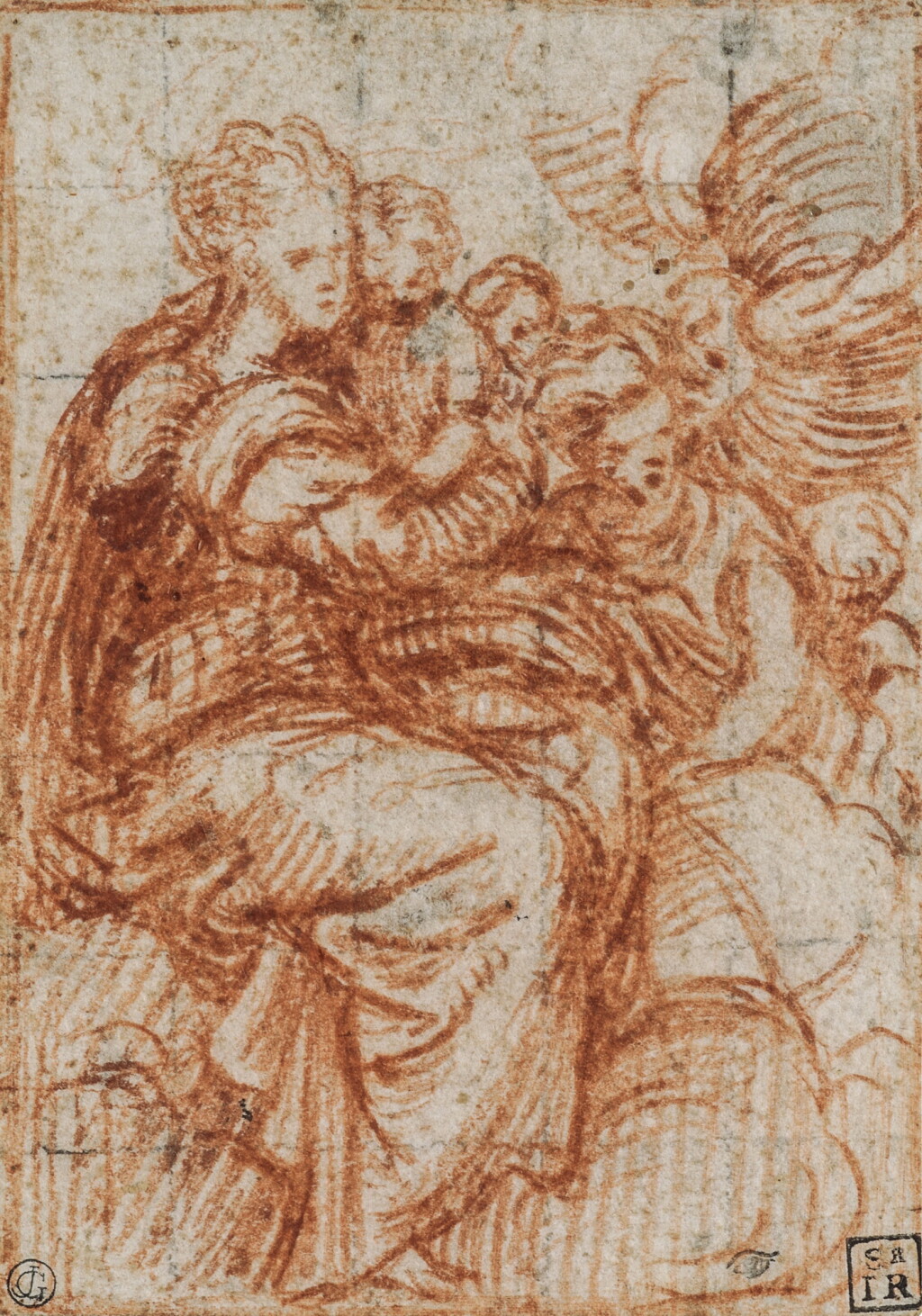 View full screen - View 1 of Lot 4. The Madonna and Child surrounded by Angels.