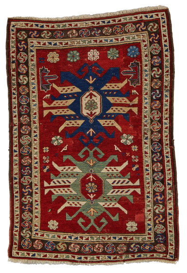 View full screen - View 1 of Lot 132. A Kazak double-medallion rug, Southwest Caucasus .