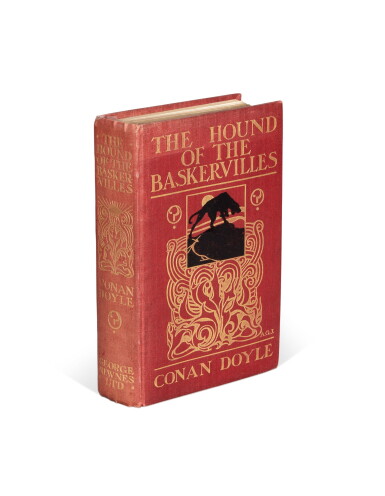 View full screen - View 1 of Lot 163. Sir Arthur Conan Doyle | The Hound of the Baskervilles, 1902, first edition, publisher's red cloth.