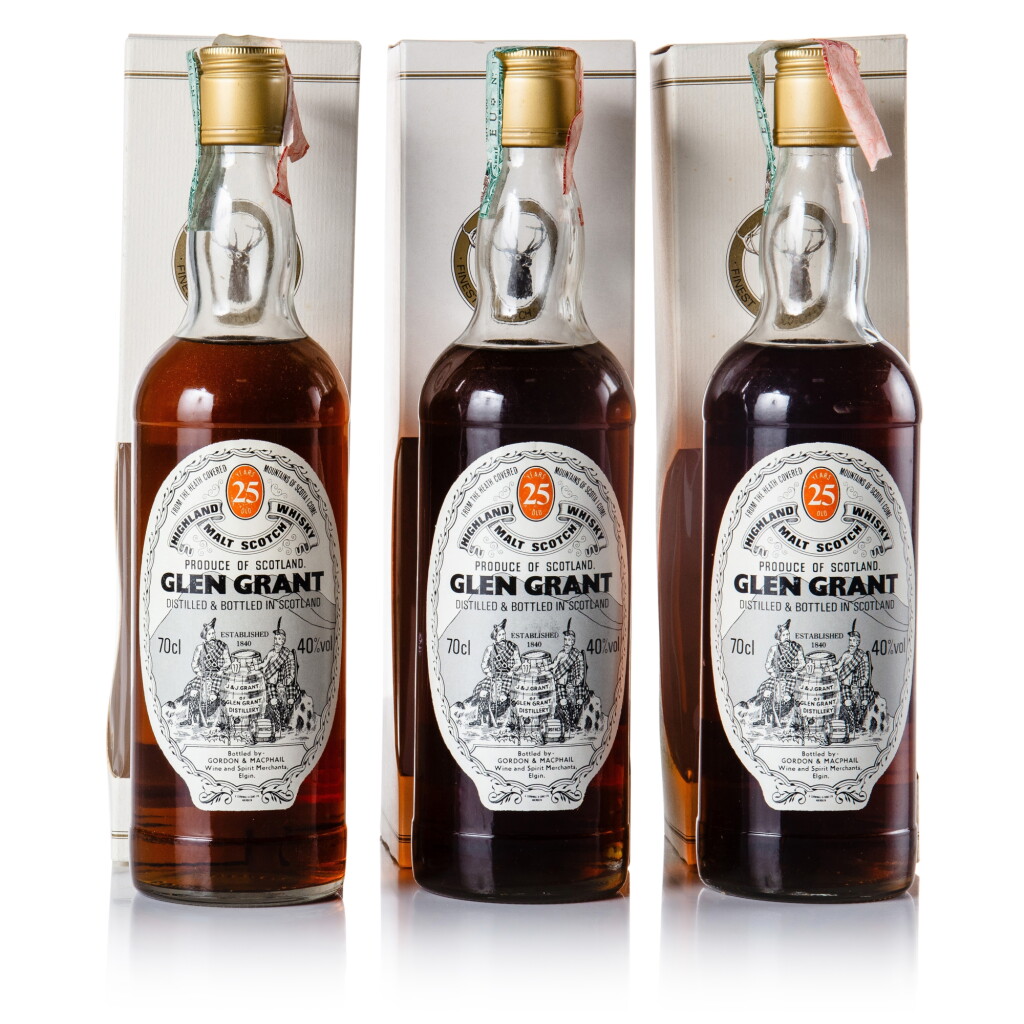 View full screen - View 1 of Lot 172. Glen Grant Gordon & MacPhail 25 Year Old 40.0 abv NV (3 BT 70cl).
